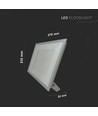 200W LED lyskaster - IP65, 4000K, sort kabinett, utendørs
