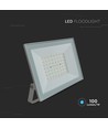 50W LED lyskaster - IP65, hvit kant, utendørs