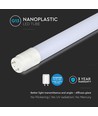 60cm / 7.5W T8 Nano Plastic LED rør - Samsung LED chip, roterbar, 113lm/W