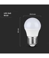 G45 VT-290 pære 6,5W E27 - plast, 6500K