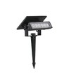 0,9W Solara Mini 2-i-1 hagelampe - Sort, IP65, varm hvit, vegglampe og spyd, solcelle