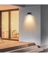 0,9W VT-41009 LED veggmontert lampe - Mini, spiss solcelle, 2-i-1, 3000K, svart, IP65