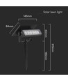0,9W Solara Mini 2-i-1 hagelampe - Sort, IP65, varm hvit, vegglampe og spyd, solcelle