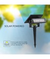 0,9W Solara Mini 2-i-1 hagelampe - Sort, IP65, varm hvit, vegglampe og spyd, solcelle