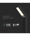 1,5W Solcelle hagelampe - CCT, 3 lysfarger, IP65, sort, inkl. fot og spyd