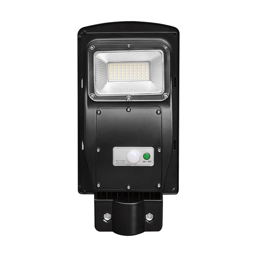 Solcelle gatelykt 6W med sensor - Fjernkontroll, sort, 800lm, IP65