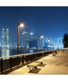 12W solcelle LED gatelampe - 1200lm, IP65, 6000K, sort, inkl. solcellepanel og batteri
