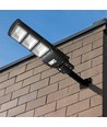 12W solcelle LED gatelampe - 1200lm, IP65, 6000K, sort, inkl. solcellepanel og batteri