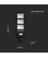 12W solcelle LED gatelampe - 1200lm, IP65, 6000K, sort, inkl. solcellepanel og batteri