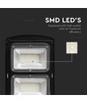 12W solcelle LED gatelampe - 1200lm, IP65, 6000K, sort, inkl. solcellepanel og batteri