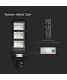 12W solcelle LED gatelampe - 1200lm, IP65, 6000K, sort, inkl. solcellepanel og batteri