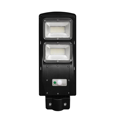 8W Solara LED gatelampe med solcelle - 1000lm, IP65, kald hvit, bevegelsessensor, inkl. fjernkontroll og batteri