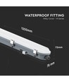 120cm 36W vanntett komplett LED armatur med sensor - 120lm/W, IP65, Samsung LED, SS clips