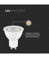 Vt-292 spotlys 7,5W GU10 - plast, Cree-chip, 3000K, 110°, 6 års garanti