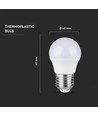 6,5W E27 LED-pære - G45, kronepære, 230V