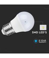 6,5W E27 LED-pære - G45, kronepære, 230V