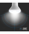 8,5W E27 LED-pære - 3000K varmhvit, R63, erstatter 60W