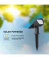 1,3W LED solcelle hagespot med spyd - CCT justerbar, IP65, solar hagelampe