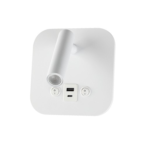 VT-80068 LED sengelampe 8W - med USB/PD lading, Cree-chip, 3000K, hvit