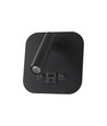 8W LED senge-vegglampe med USB-lading - Sort, 3000K, CREE chip, USB-A og USB-C