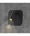 8W LED senge-vegglampe med USB-lading - Sort, 3000K, CREE chip, USB-A og USB-C