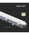 150cm 48W vanntett komplett LED armatur med sensor - 120lm/W, IP65, innebygd mikrobølge sensor, melkehvit cover