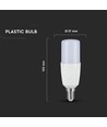 E14 7,5W LED pære - T37, Samsung LED chip, 660lm, 230° lysspredning