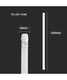 120cm / 18W T8 Nano Plastic LED rør - Samsung LED chip, 100lm/W, 4000K, 5 års garanti