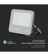 VT-4455 projektør 50W - LED, Cree-chip, 3000K, sort hus, grått glass, 135lm/W, 6 års garanti, IP65