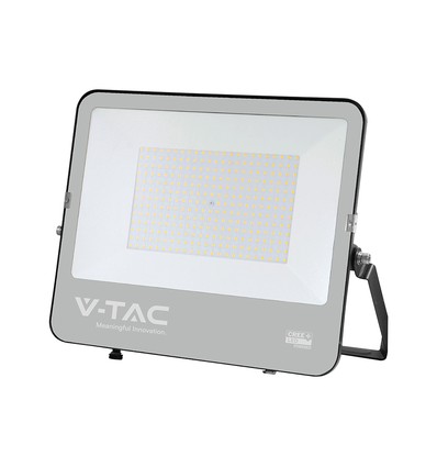 200W LED lyskaster - 135lm/W, IP65, CREE, 6 års garanti, sort, utendørs