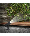 24V LED hagespot med spyd - 2W, IP65, sort, firkantet, utendørs, aluminium