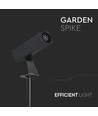 VT-10182 LED spydlampe 2W - aluminium 4000K svart hus IP65 firkantet