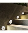 3W Ø15cm LED step light - CCT, IP65, sort, rund, aluminium