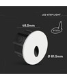 3W Ø15cm LED step light - CCT, IP65, sort, rund, aluminium