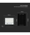 50W Solcelle LED lyskaster - 700lm, CCT 2000K-8000K, batteriindikator, sort, utendørs