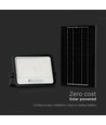 VT-204W LED projektør 200W - med solcellepanel, CCT: 7in1, sort hus, med batteriindikator, IP65