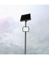 400W Solcelle LED lyskaster, 7-i-1 CCT - IP65, sort, LiFePO4 batteri, inkl. solpanel og batteriindikator
