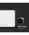 400W Solcelle LED lyskaster, 7-i-1 CCT - IP65, sort, LiFePO4 batteri, inkl. solpanel og batteriindikator