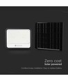 400W Solcelle LED lyskaster, 7-i-1 CCT - IP65, sort, LiFePO4 batteri, inkl. solpanel og batteriindikator