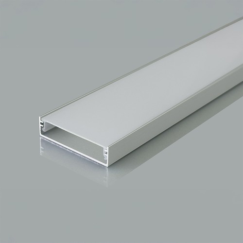 2000 mm VT-71001 monteringssett - med diffuser til LED-strip overflate, 40x10 mm, sølv
