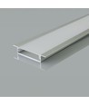 2000 mm VT-71002 monteringssett - med diffuser til LED-strip, innebygd, 40x10 mm, sølv