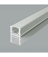 2m gulvprofil til LED strips - 17x14mm, inkl. deksel, utenpåliggende
