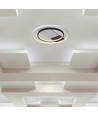 50W LED taklampe, CCT 3-i-1 - Ø50,5cm, hvit/sort kant, inkl. fjernkontroll