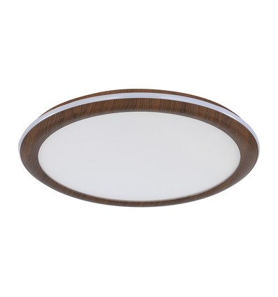 36W LED taklampe i trefarget design - Ø41cm, CCT, dimbar med fjernkontroll, IP20 innendørs