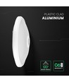 Vt-13 kuppelampe 12W - med PIR-sensor, Cree-chip, 4000K, hvitt hus