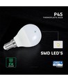 P45 VT-270 LED 6,5W E14 - plastpære, Cree-chip, 3000K, 6 års garanti