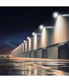 100W LED lyskaster - 135lm/W, Samsung LED chip, IP65, sort, utendørs