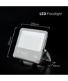 100W LED lyskaster - 135lm/W, Samsung LED chip, IP65, sort, utendørs