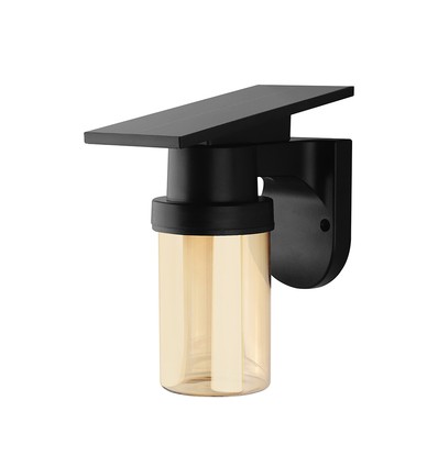 Vt-11148cct LED vegglampe 0,9W - sol, 3-i-1, svart, IP54, med fjernkontroll