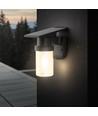 0,9W Solara LED vegglampe med solcelle - IP54, sort, 120lm, 3-i-1 CCT, inkl. fjernkontroll
